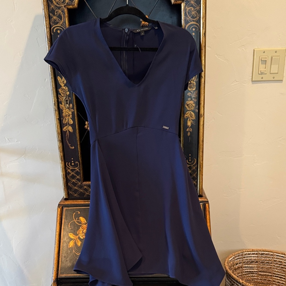 Armani Exchange Deep Blue Mini Dress